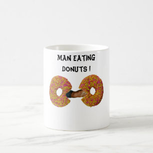 Taza De Café ¡Hombre comiendo donas!