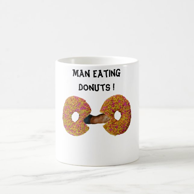 Taza De Café ¡Hombre comiendo donas! (Centro)