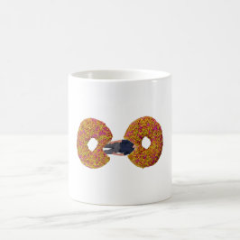 Taza De Café Hombre comiendo donas 