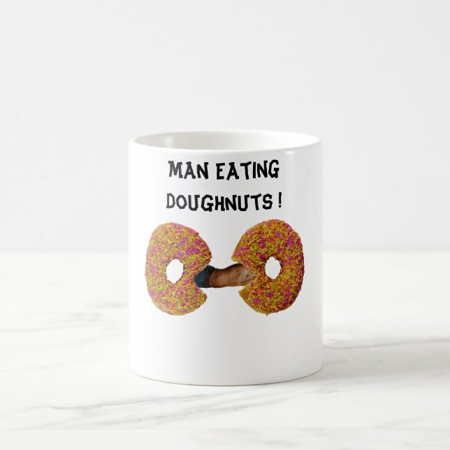 Taza De Café ¡Hombre comiendo Doughnut! (Centro)