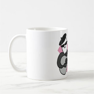 Taza De Café Hombre con boina tocando guitarra acústica