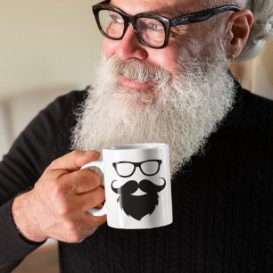 Taza De Café Hombre de barba divertida de crecimiento completo