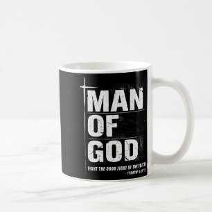 Taza De Café Hombre De Dios Padre Cristiano Versículo De La Bib