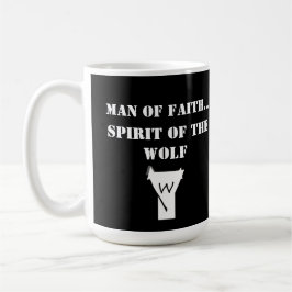 Taza De Café Hombre de Fe ... Espíritu del Lobo CAMISETA