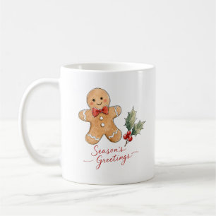 Taza De Café Hombre de jengibre con lazo en acuarela
