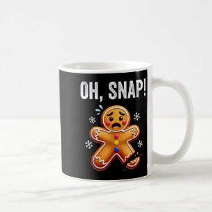 Taza De Café Hombre de jengibre divertido Navidad Xmas Oh Snap