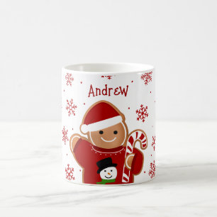 Taza De Café Hombre de Jengibre en un Suéter de Navidad