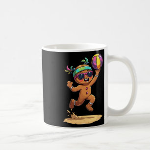 Taza De Café Hombre de jengibre jugando Navidades de voleibol n