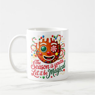 Taza De Café Hombre de Jengibre Mágico Cerámica Acogedora Navid