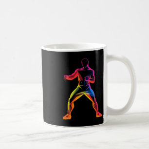Taza De Café Hombre de kickboxing estilo caricatura kickboxer S