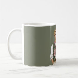 Taza De Café Hombre de Manzana al Día Chaleco Verde