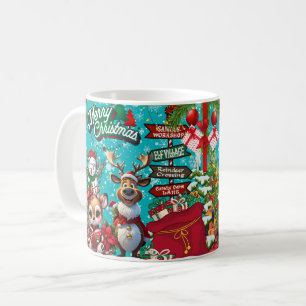 Taza De Café hombre de nieve, alegre