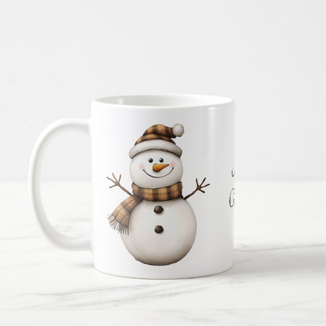 Taza De Café Hombre de nieve malhumorado y café escarlata (Izquierda)