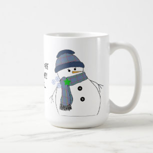 Taza De Café Hombre de nieve regordete con dicho