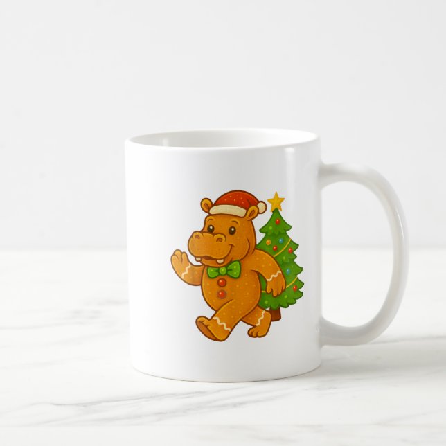Taza De Café Hombre de pan de jengibre Hip Santa Hat Hiptamus N (Derecha)