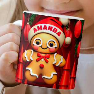 Taza De Café Hombre de pan de jengibre Personalizado Niños Choc
