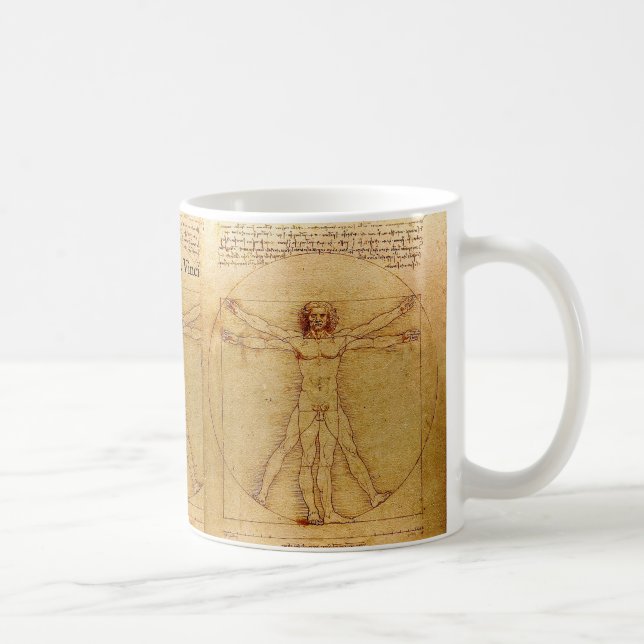 Taza De Café Hombre de Vitruvian de Leonardo da Vinci (Derecha)