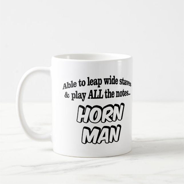 Taza De Café Hombre del Cuerno - Superhéroe musical (Izquierda)
