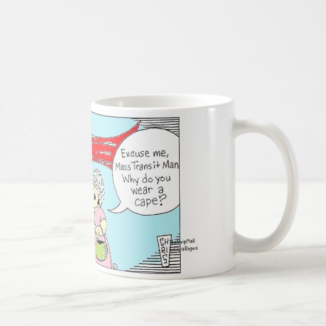 Taza De Café HOMBRE del TRANSPORTE PÚBLICO, (Derecha)
