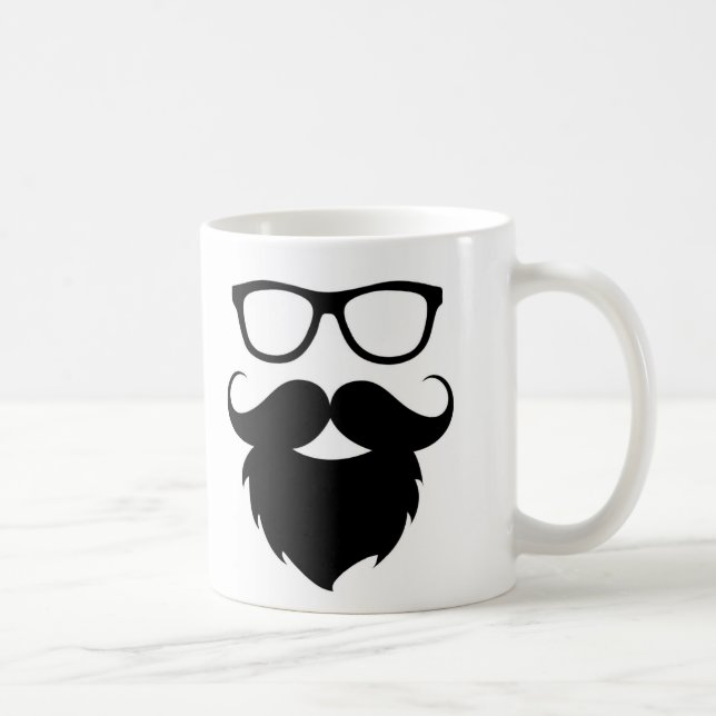 Taza De Café Hombre divertido maduro de la barba (Derecha)