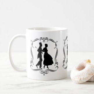 Taza De Café Hombre elegante de arte de silueta vintage