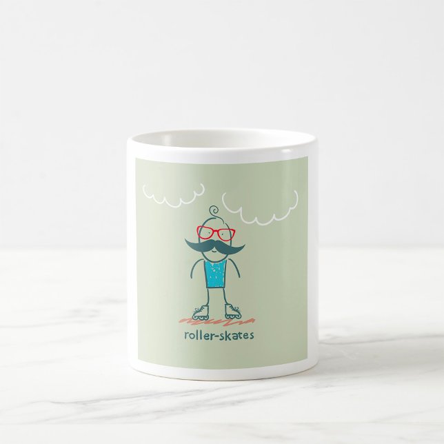 Taza De Café Hombre En Patines De Ruedas (Subido por el creador)
