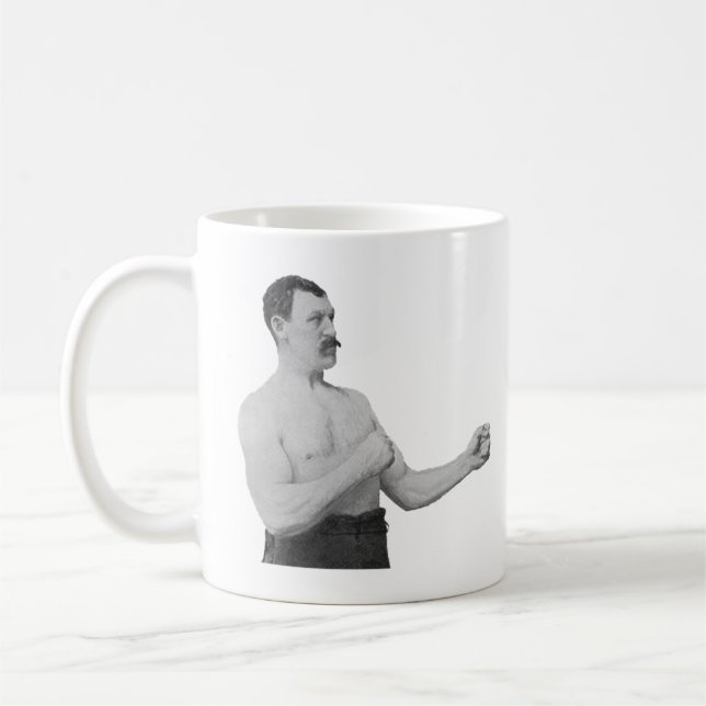 Taza De Café Hombre excesivamente de hombres Meme (Izquierda)