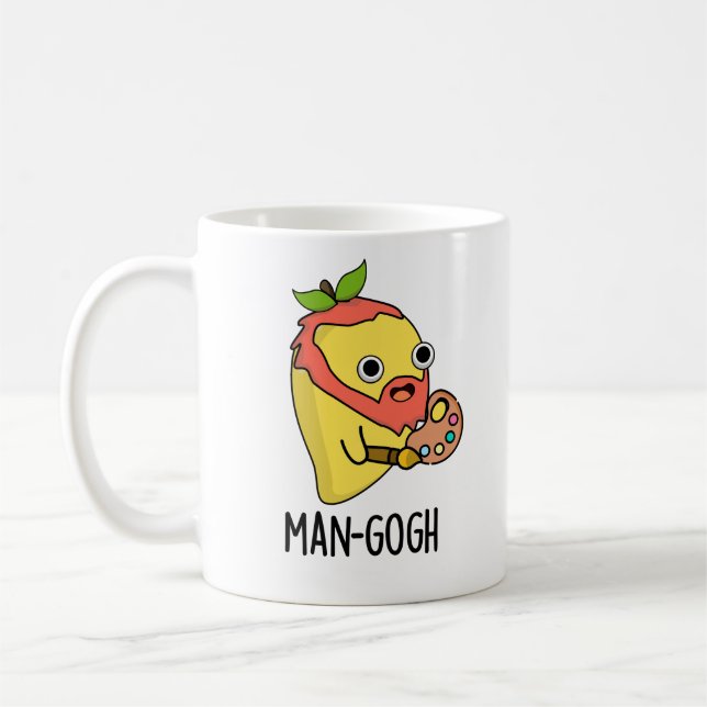 Taza De Café Hombre-gogh Gracioso Artista Mango Pun (Izquierda)