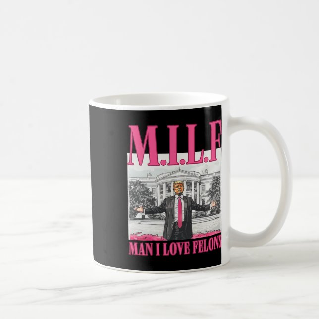 Taza De Café Hombre I Love Felons Donald Trump Pink Funny 2024  (Derecha)