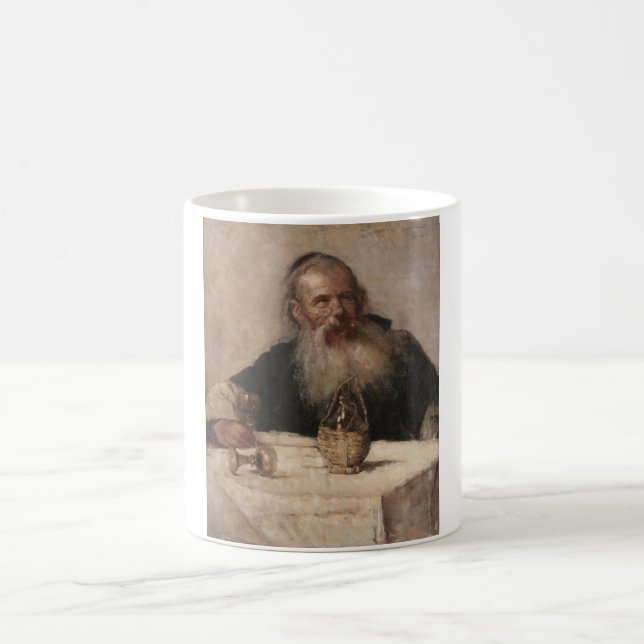 Taza De Café Hombre judío bebiendo vino (por Olga Boznanska) (Centro)