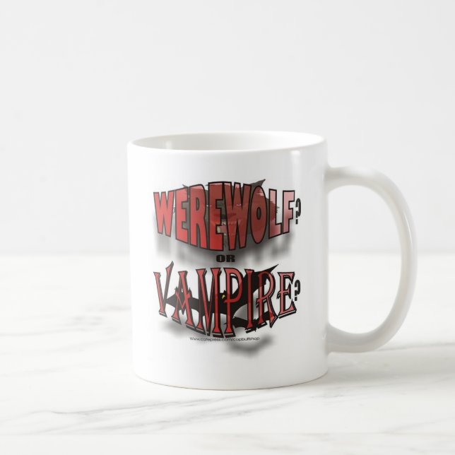 TAZA DE CAFÉ HOMBRE LOBO O VAMPIRO (Derecha)