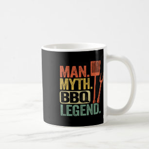 Taza De Café Hombre Mito Leyenda Bbq Parrilla Parrillada Papá G