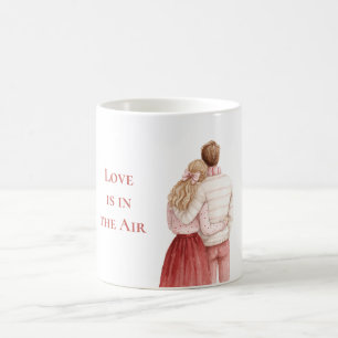 Taza De Café Hombre Mujer El amor está en el aire