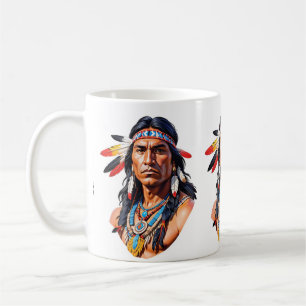 Taza De Café Hombre nativo americano indio