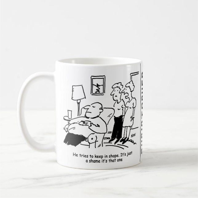 Taza De Café Hombre obeso incapacitado con sobrepeso trata de m (Izquierda)