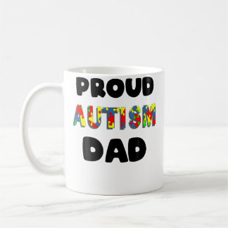 Taza De Café Hombre Orgulloso Padre Autismo Piezas Rompecabezas