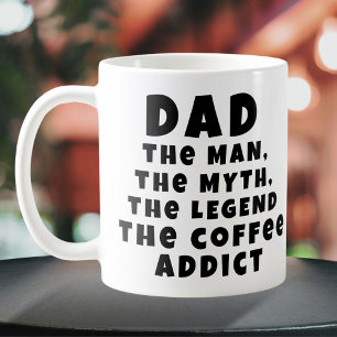 Taza De Café Hombre Papá Mito Leyenda Adicto al Café Padre Dive