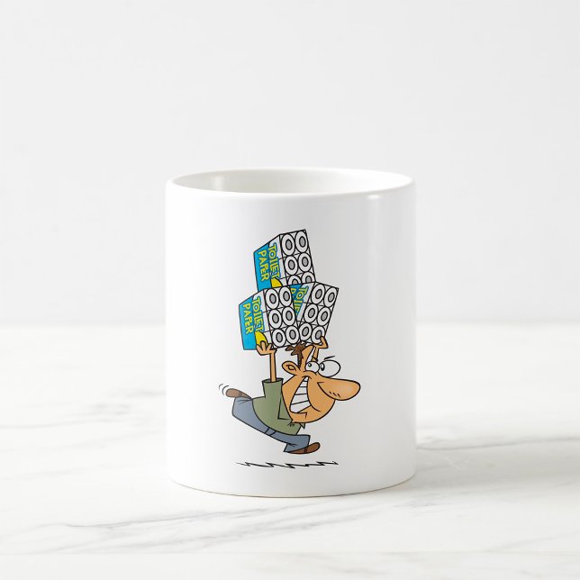 Taza De Café Hombre Personalizado gracioso pánico al comprar pa (Subido por el creador)