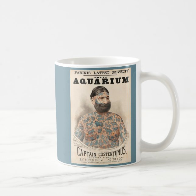 Taza De Café Hombre tatuado del capitán Costentenus de los años (Derecha)