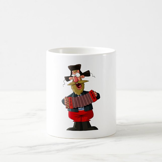 Taza De Café Hombre tocando el acordeón (Subido por el creador)