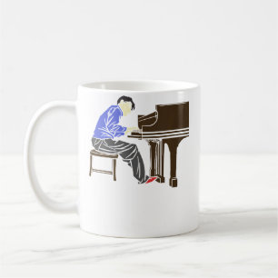 Taza De Café Hombre tocando el piano