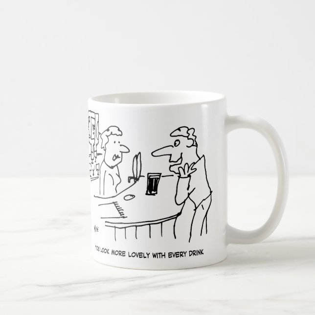 Taza De Café Hombre trata de engañar a la camarera (Derecha)