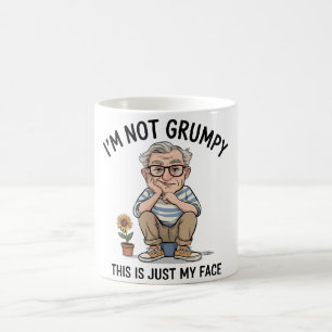 Taza De Café Hombre viejo gracioso/gruñón