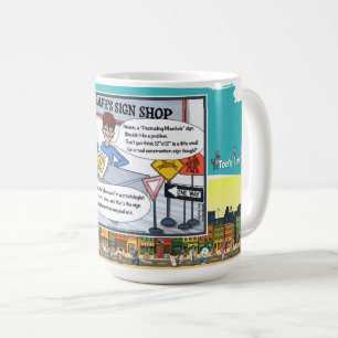 Taza De Café Hombres Agujeros Salientes Juego de Palabras Lit