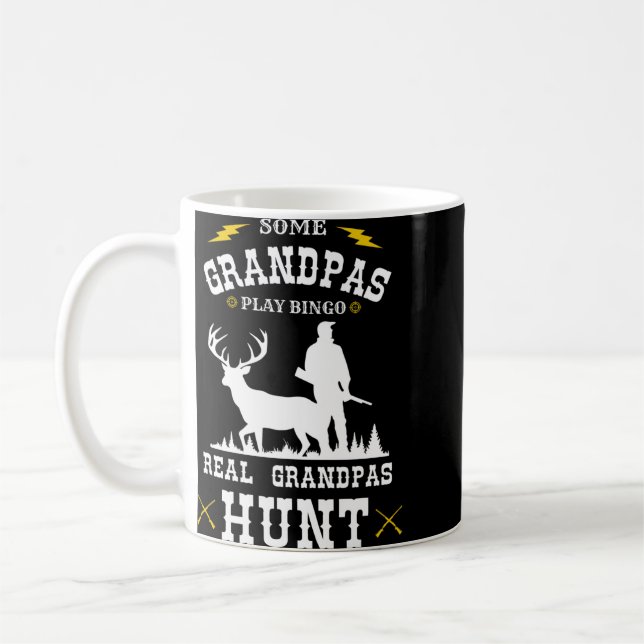 Taza De Café Hombres Algunos Abuelos Juegan Bingo Real Grandpas (Izquierda)