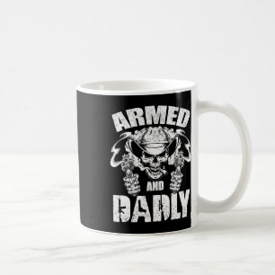 Taza De Café Hombres armados y divertidos cráneos vaquero gordo
