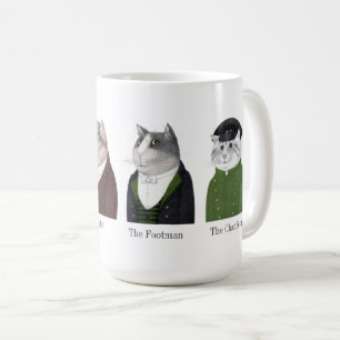 Taza De Café HOMBRES CATS Alto Mug Blanco + Texto