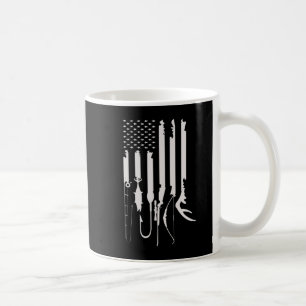 Taza De Café Hombres cazando pescadores Bandera de Estados Unid