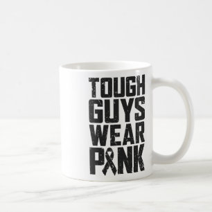 Taza De Café Hombres Con Conciencia Sobre El Cáncer De Mama Ros