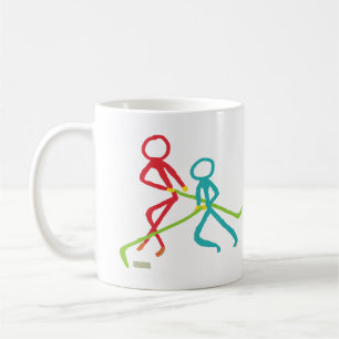 Taza De Café Hombres de hockey sobre hielo con sticks